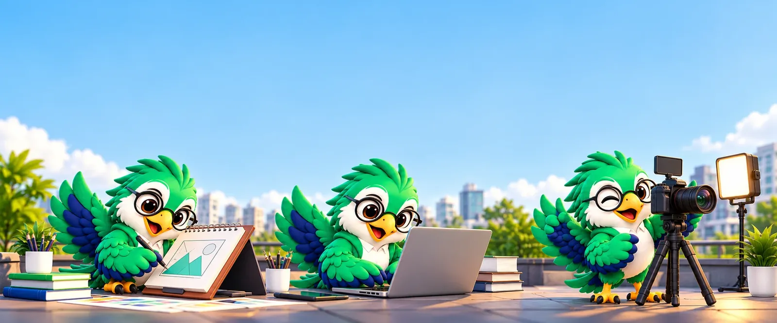 Three Firms Marketing mascots designing, coding and filming