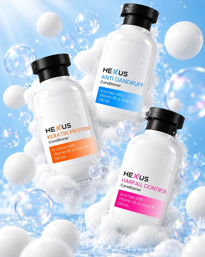 HEXUS conditioner range packaging