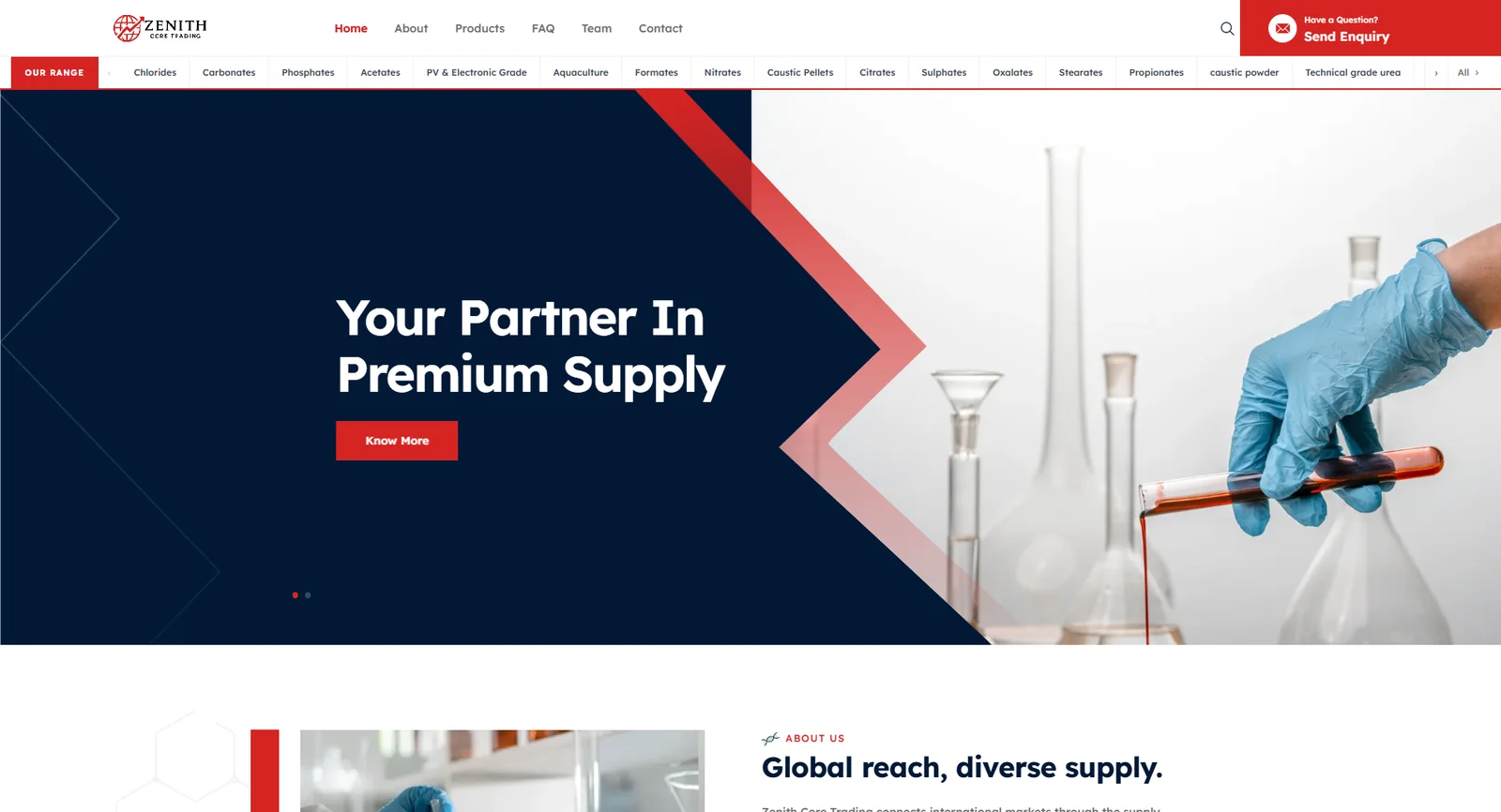 Zenith Core Trading homepage: Your Partner In Premium Supply